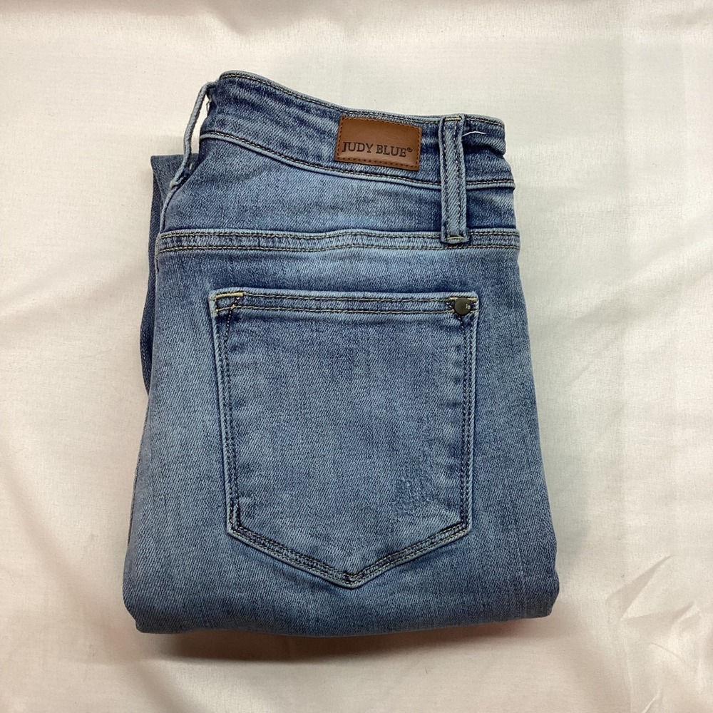 Judy Blue Los Angeles Bootcut Jeans Medium Wash Distressed Denim Size 7/28